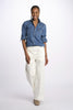 PENSIL cotton trousers with elastic