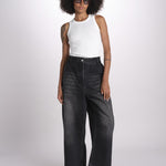 denim over CHALCO SNW-1417 WHASED BLACK studio nicholson 