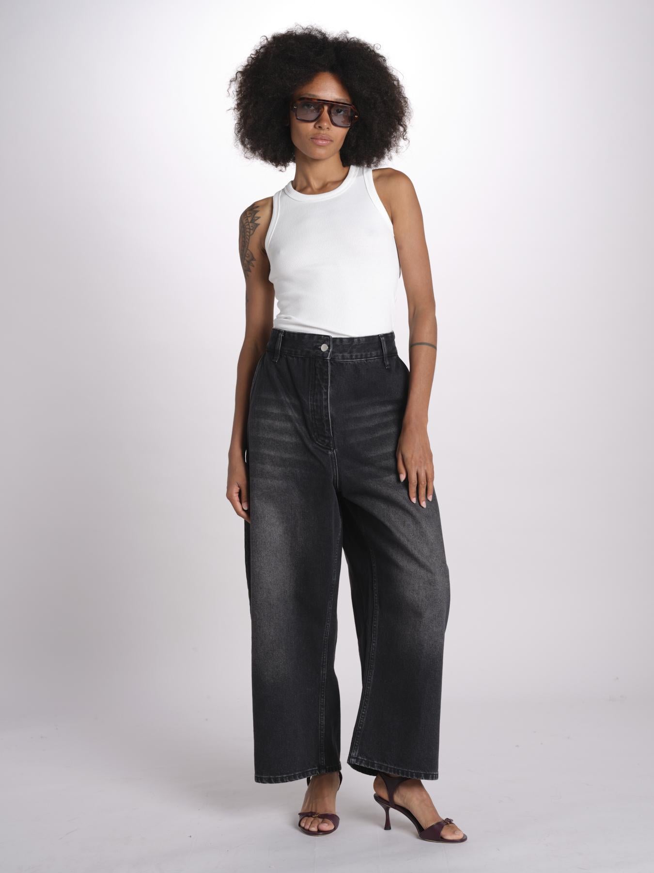 denim over CHALCO SNW-1417 WHASED BLACK studio nicholson 