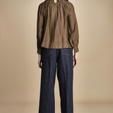 camicia con nastri intrecciati MARONA OLIVE GREEN scarlett poppies 