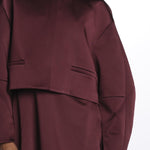 Bomber MERLOT CROPPED raso 4299 BURGUNDY rebecca vallance 