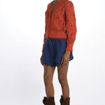 Cardigan FLORAL ORANGE cotone pizzo 332360 ORANGE farm rio 