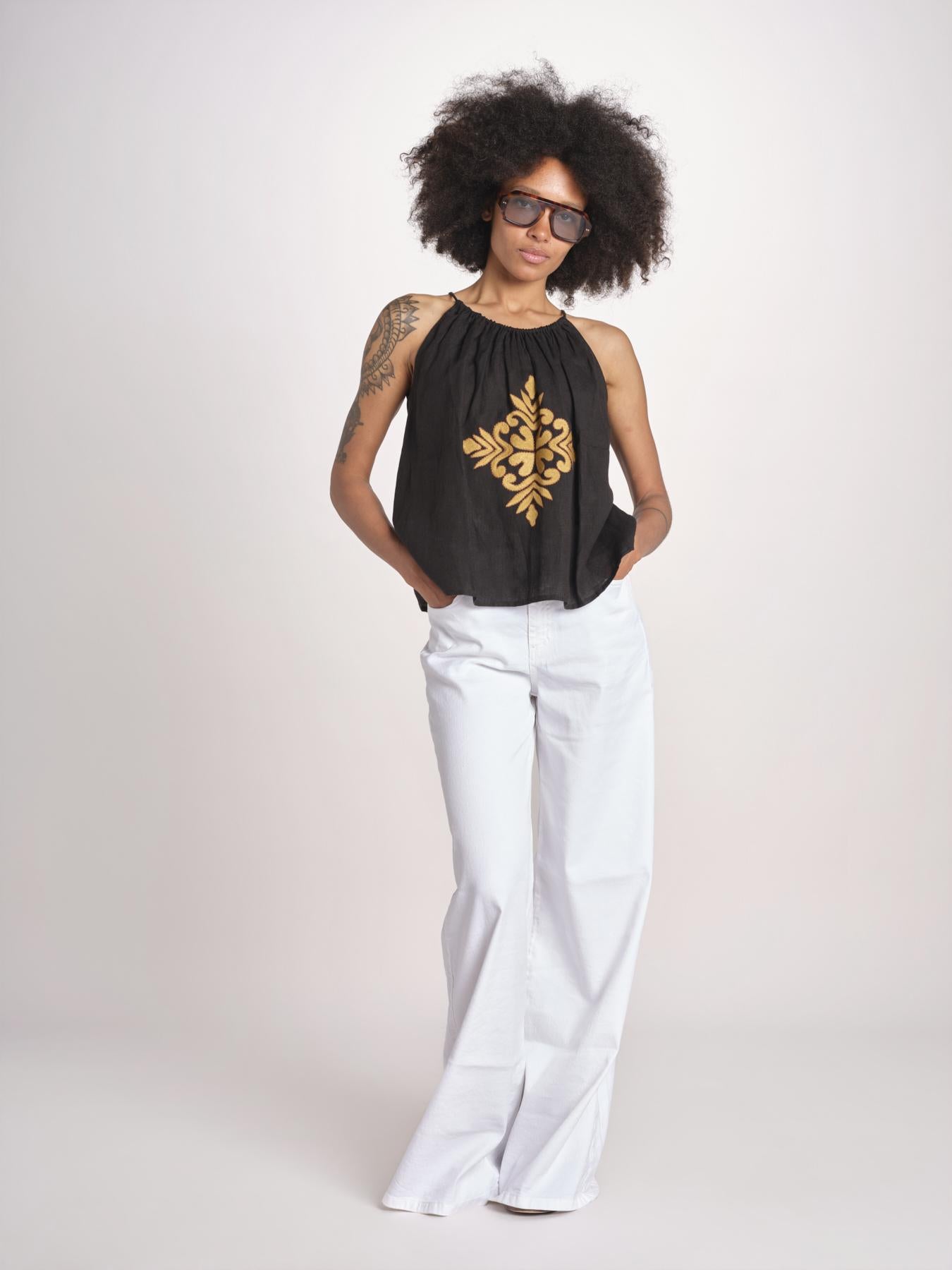 top riocamo greche BE25204 BLACK benaras soleil 