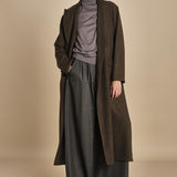 pantalone in flanella con cuciture T1406L VERDE dusan 