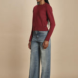 d2501005 girocollo slim by milaura. d2501005 10868 BORDEAUX milaura 