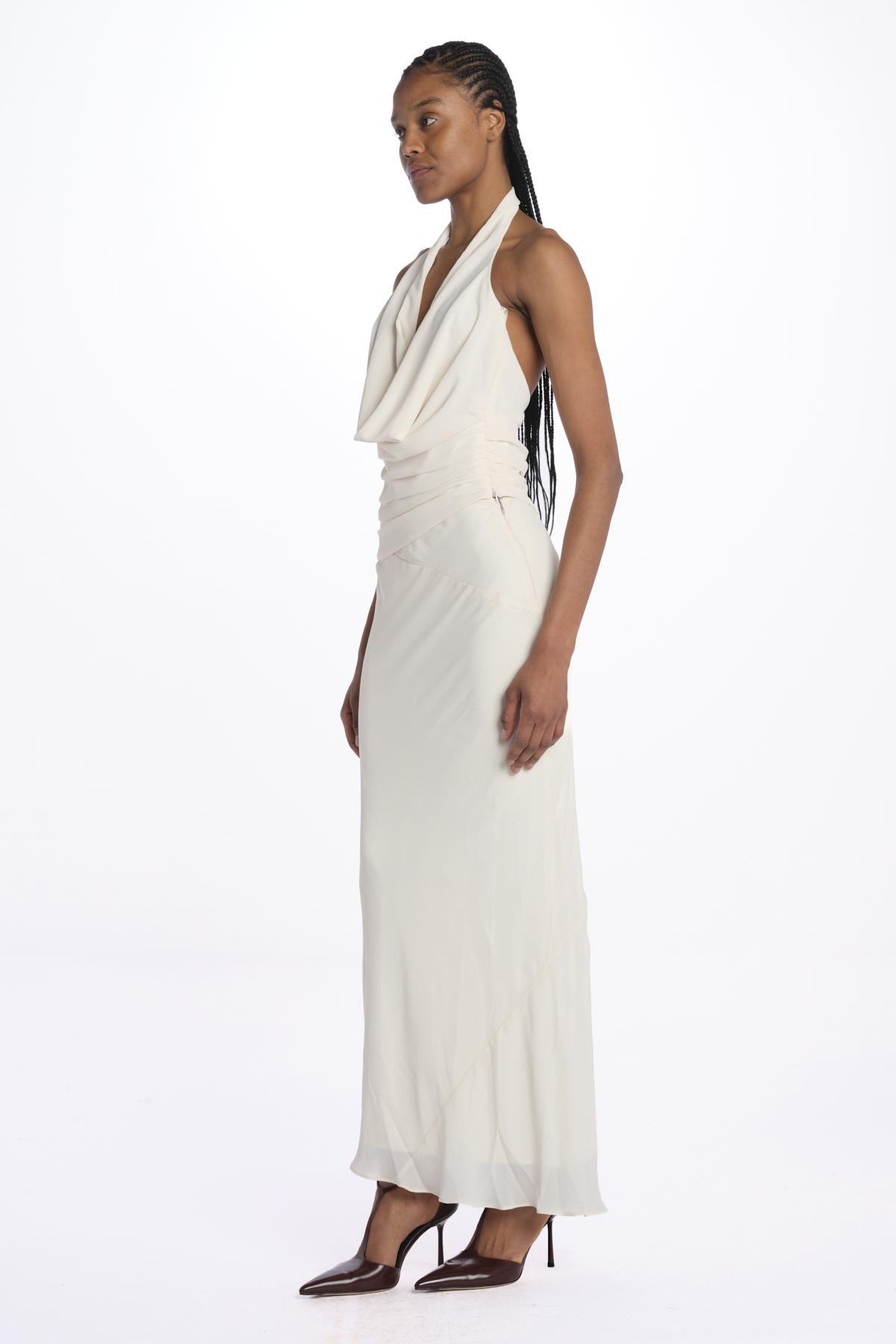 Top TALIA scollo con drappeggi T147 018 BONE just bee queen 