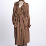 28A50 trench over in crepe satin 28A50 CACAO dusan 