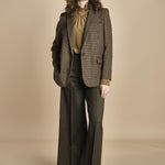 pantalone over con nervature in gabardine ORIANA 540339 44 quelledue 