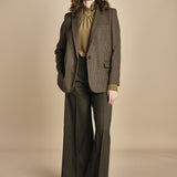 pantalone over con nervature in gabardine ORIANA 540339 44 quelledue 