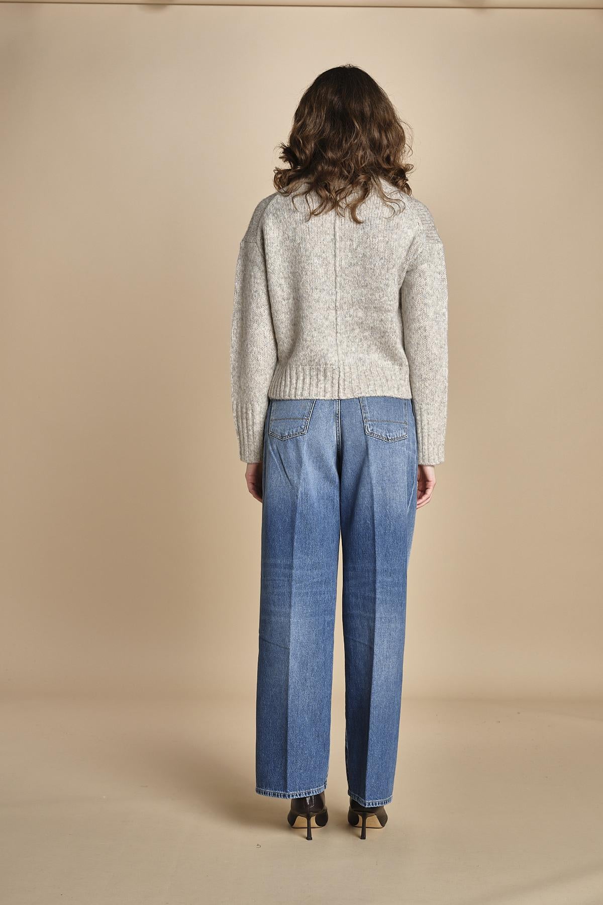 MYAC maglia collo alto in shetland BEMT512 NATURAL hartford 