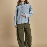 camicia denim over GLORY LBB LT BLUE BLEACH bellerose 