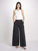 pantalone a vita bassa in gabardina