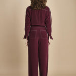 tuta con manica plisse BY_2269J BURGUNDY bodice 