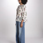 camicia con stampa rombi ODELIE ECRU ba&sh 