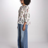 camicia con stampa rombi ODELIE ECRU ba&sh 