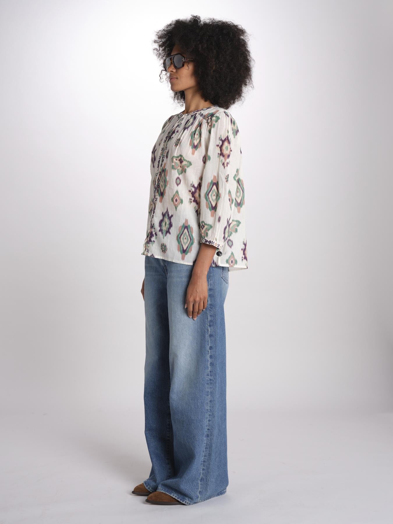 camicia con stampa rombi ODELIE ECRU ba&sh 