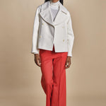 pantalone cropped con risvolto in gabardina MELODIA 652339 38 quelledue 