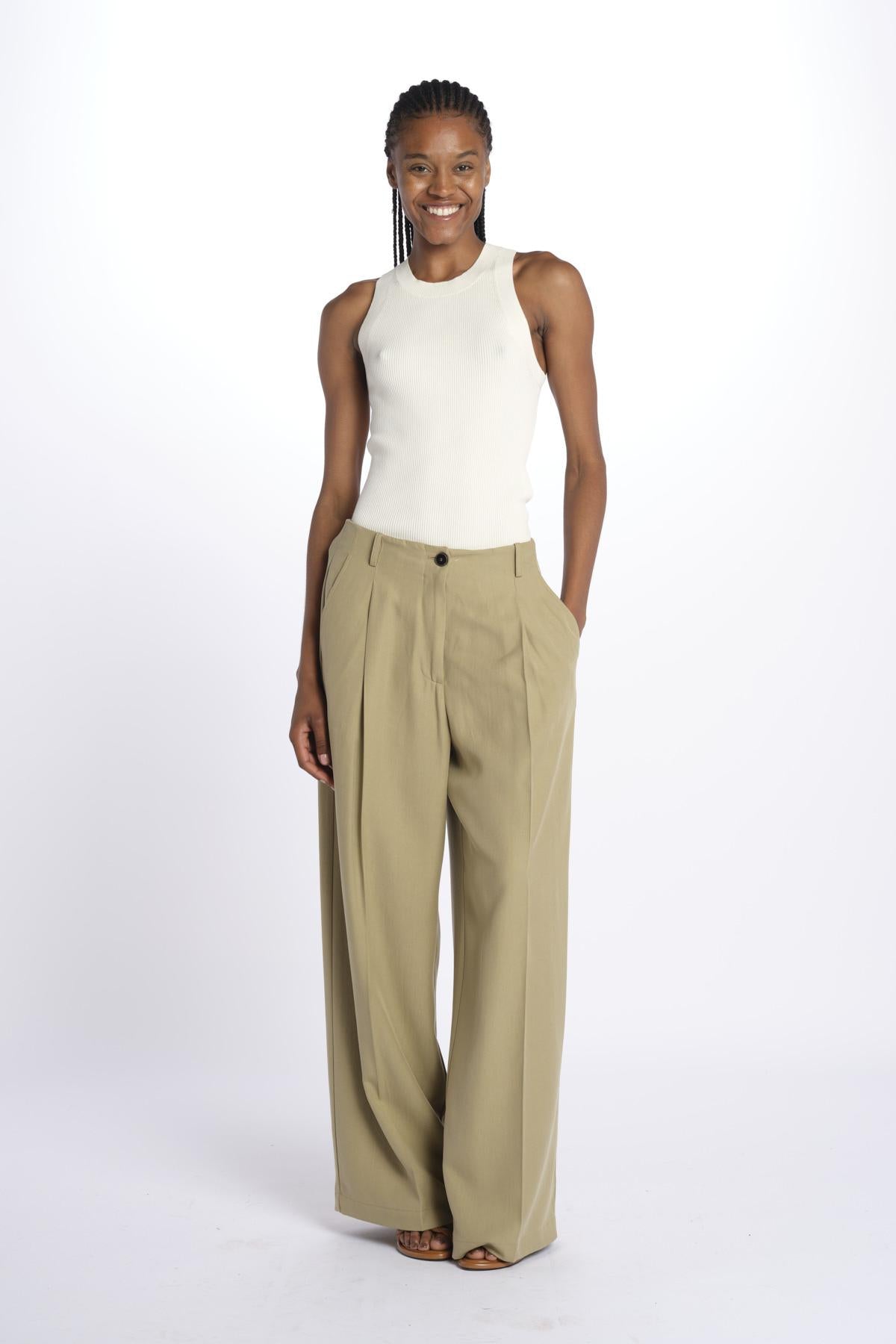 Pantalone over fluido 7207 29011 700 pomandère 