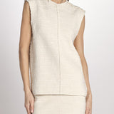 Top in bouclé T021-0248-1115 CREMA n21 