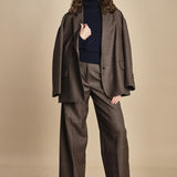pantalone lungo chiuso fondo. NANCY NAN18 CHECK nine in the morning 