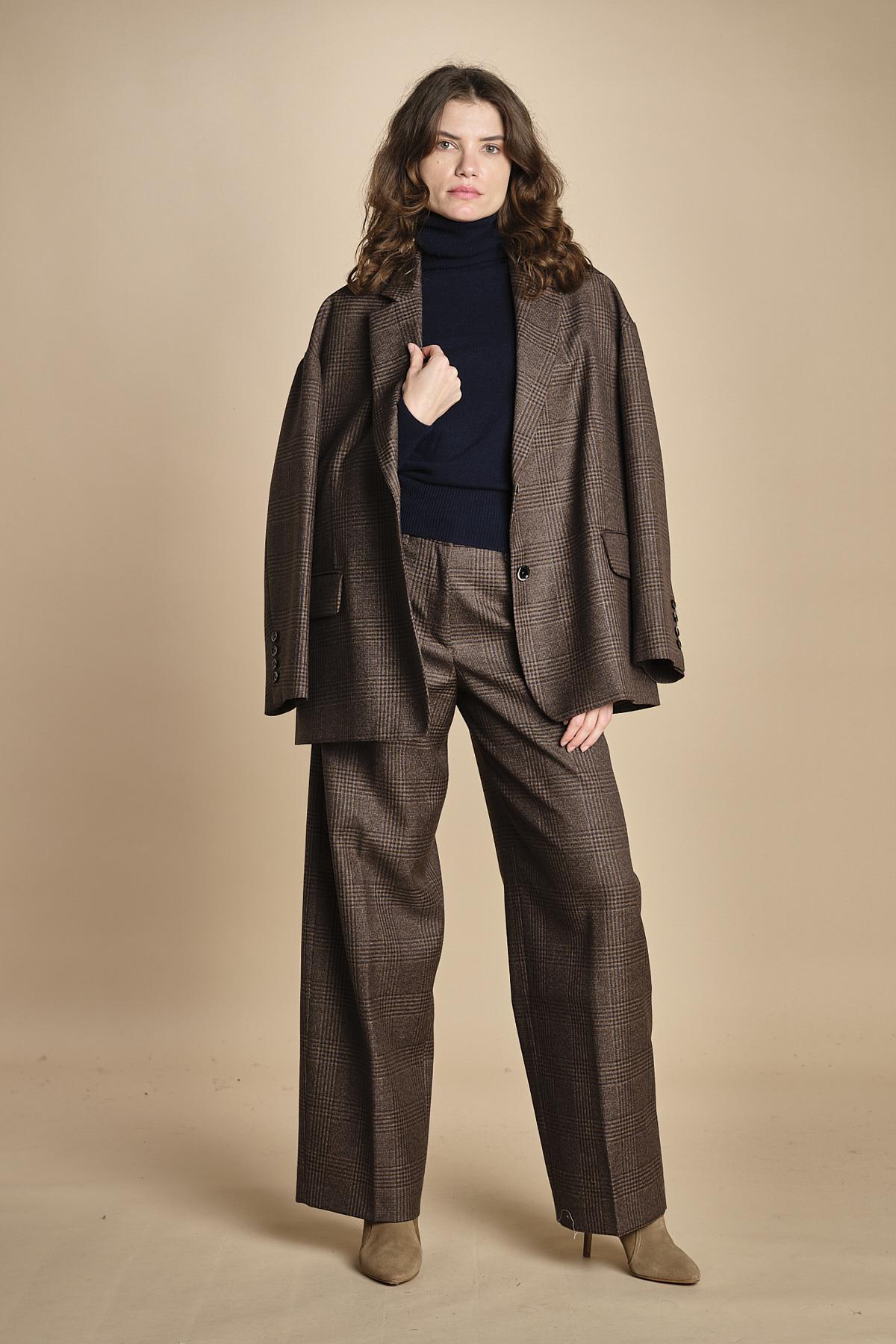 pantalone lungo chiuso fondo. NANCY NAN18 CHECK nine in the morning 