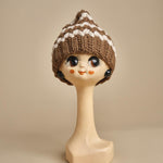 cappello lana a righe con pon pon H520 V7 exQUISITEJ 