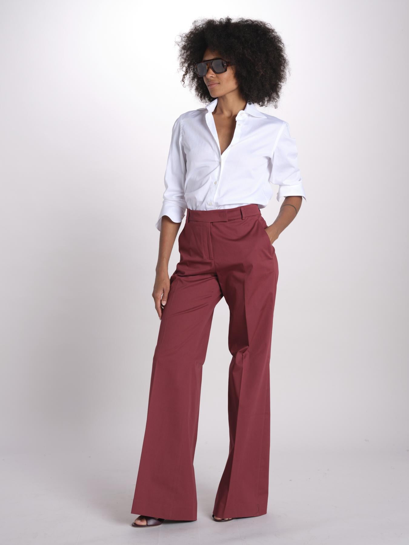 pantalone dritto in cotone MELODY 684 17025 quelledue 