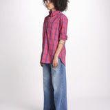 camicia check RICKA SH045CRIKA-NAV NAVY RED CHECK laurence bras 