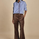 pantaloni 4 tasche in velluto liscio TWIGGY MJD211AAC1116 CHBRO jejia 