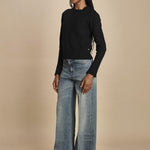 d2501005 girocollo slim by milaura. d2501005 872 NERO milaura 