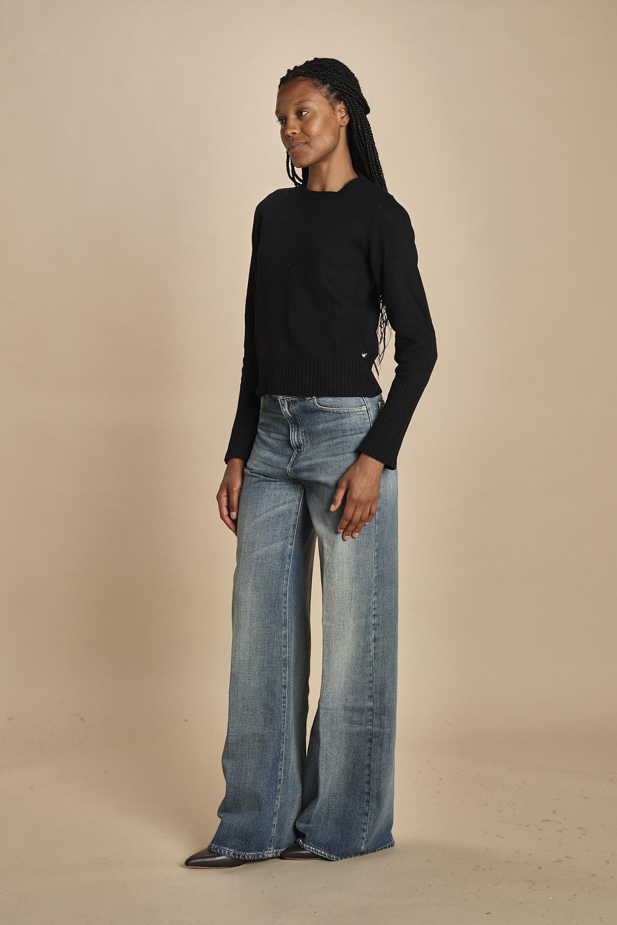d2501005 girocollo slim by milaura. d2501005 872 NERO milaura 