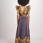 abito con stampe VALMIRA MIDNIGHT INK scarlett poppies 