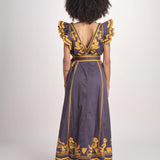 abito con stampe VALMIRA MIDNIGHT INK scarlett poppies 
