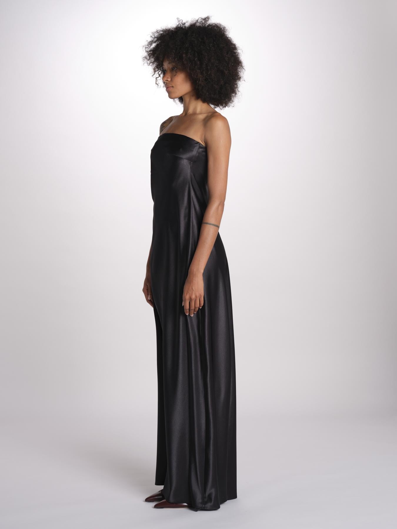 abito lungo con elastico 3326 BLACK access 