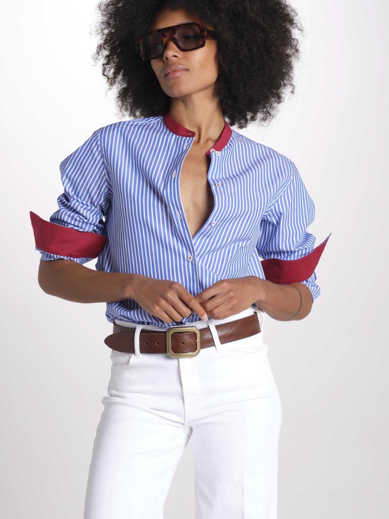 camicia a righe con collo guru MICA5630 BT milaura 