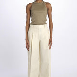 Pantalone HIGH WAIST pences con risvolto 51279LCO GARDENIA phillip lim 