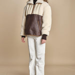piumino parka in ecopelliccia COLEMAN BEIGE mes demoiselles 