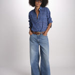 camicia KIPRO-502Y BLEU terre rouge 