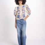 camicia voille m/c stampa a fiori 344127 RENATA SAND 26089 farm rio 