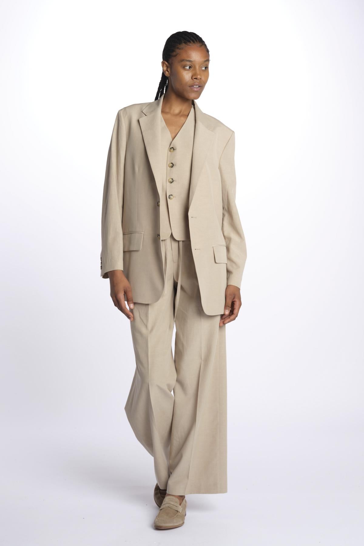 Blazer 2 bottoni linen 252-1401 6204 vis a vis 