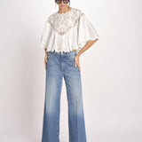 camicia cappa in pizzo SOFIA 042 CREAM sea ny 