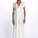 MIKONOS maxi abito con scollo senza maniche MIKONOS IVOIRE laraethnics 