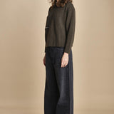 maglia girocollo con zip CESNIK KAKI ba&sh 