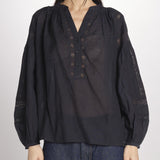 Camicia con nervature NIPOA 2HVA27-V09117 NOIR vanessa bruno 