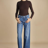 denim loose con ciliegie THE DODGER ANKLE  1888G 313 mother 