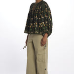 Camicia FLOWERS ARCH stampa fiori 337183 BLACK farm rio 