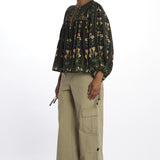 Camicia FLOWERS ARCH stampa fiori 337183 BLACK farm rio 