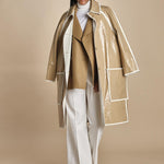impermeabile profilato AW22MO1-COL LY93 BEIGE martin grant 
