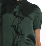 Camicia m/c con rouches MOD.5403 VERDE aspesi 