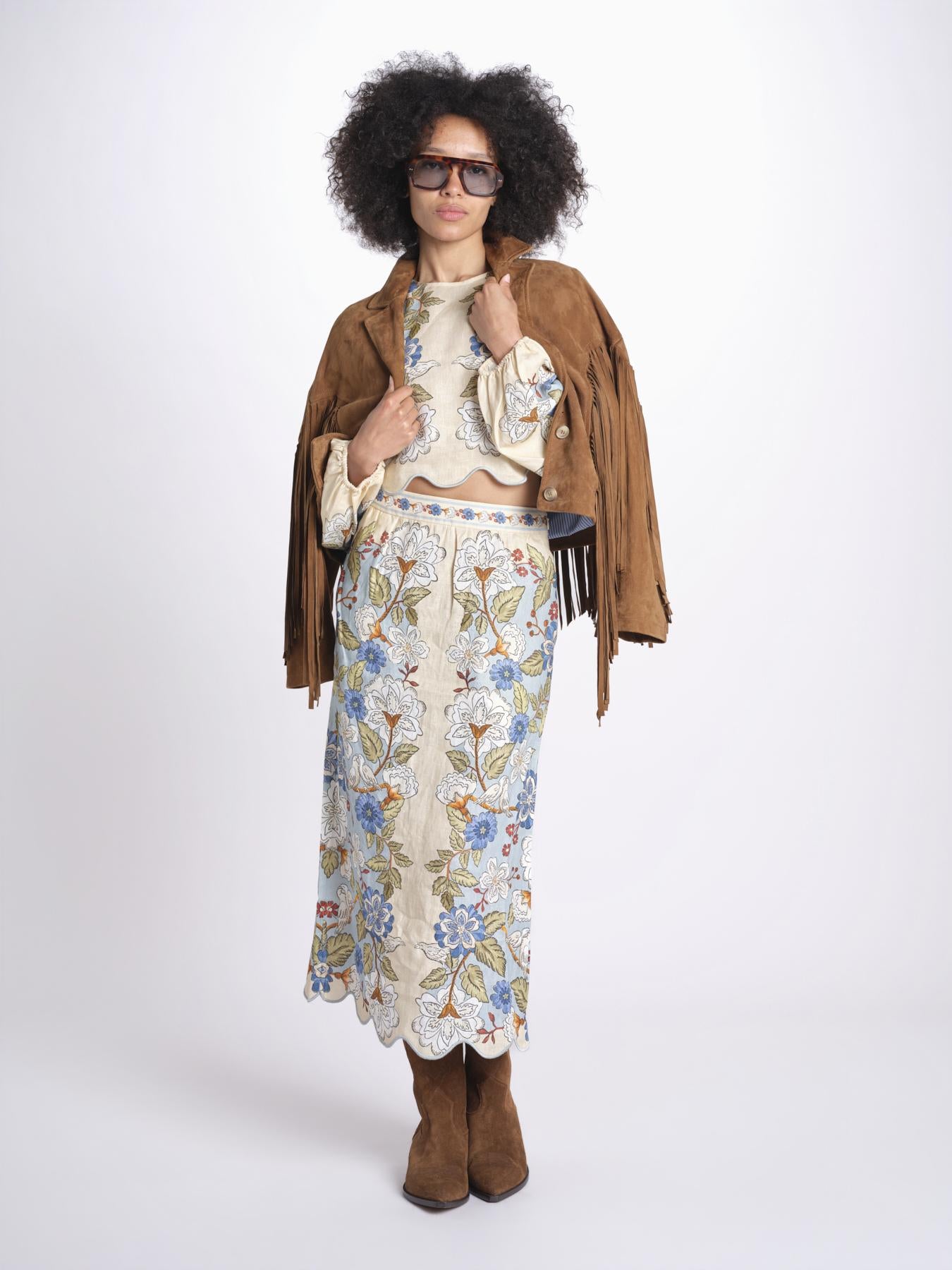 gonna stampata 350503 GARDEN BLUE 26046 farm rio 